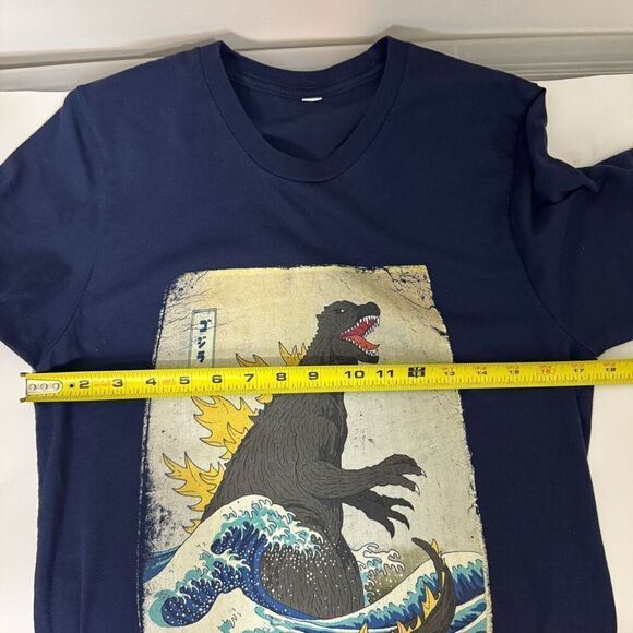 GODZILLA shirt | navy blue t shirt | small men’s | medium women’s - Picture 6 of 7